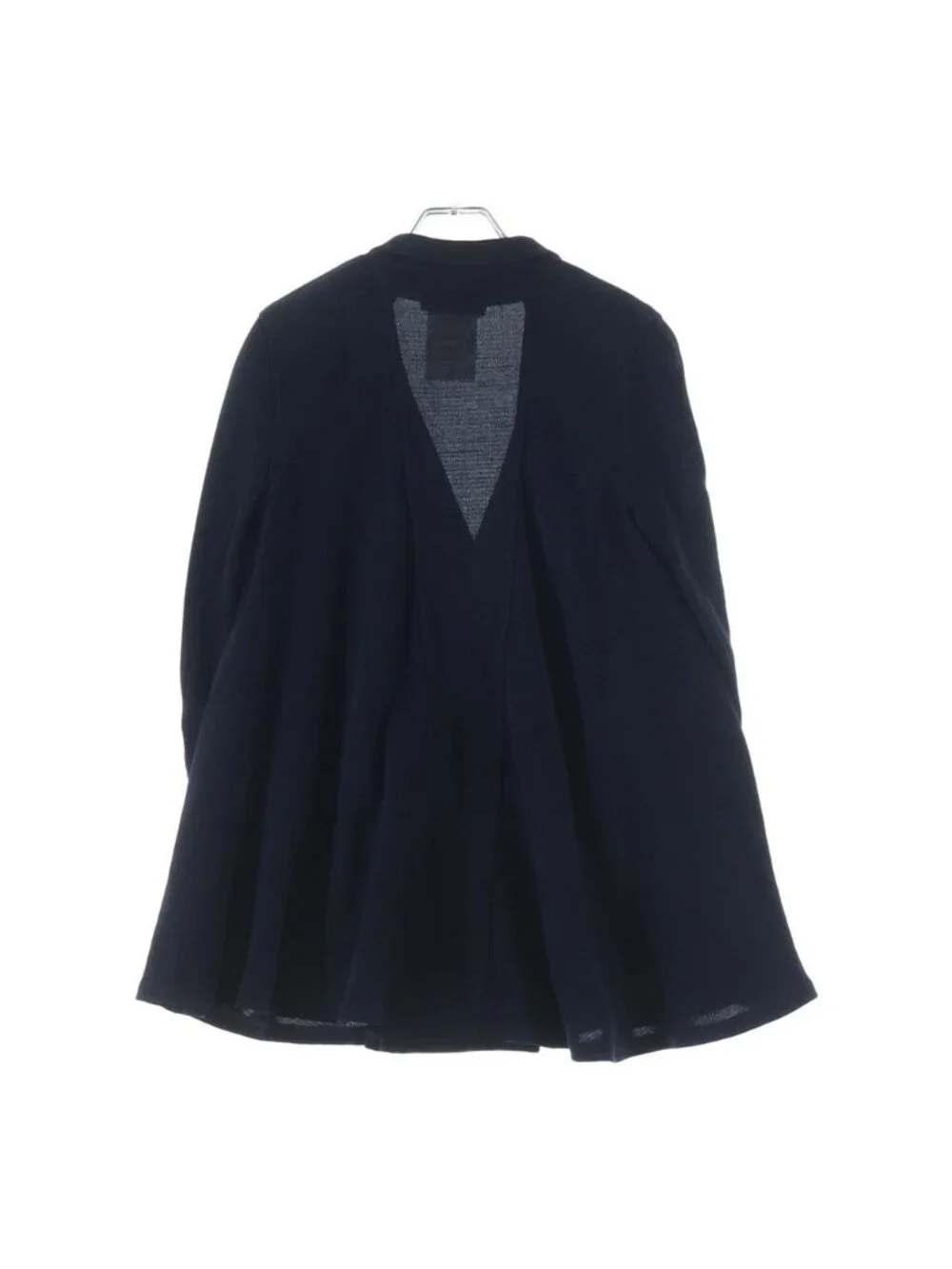 Chanel Boutique Vintage Wool Jacket CC Logo Button Navy